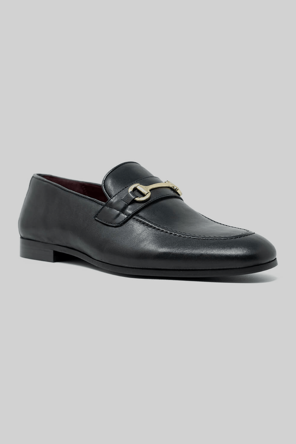 Terry Trim Loafer Black – gold snaffle bit detail | Apollo Fashions Urbanwear