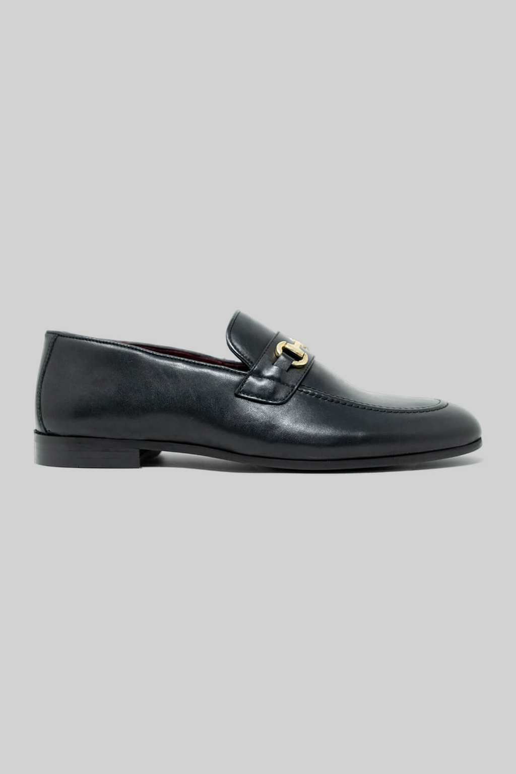 Terry Trim Loafer Black – side profile view | Apollo Fashions Urbanwear