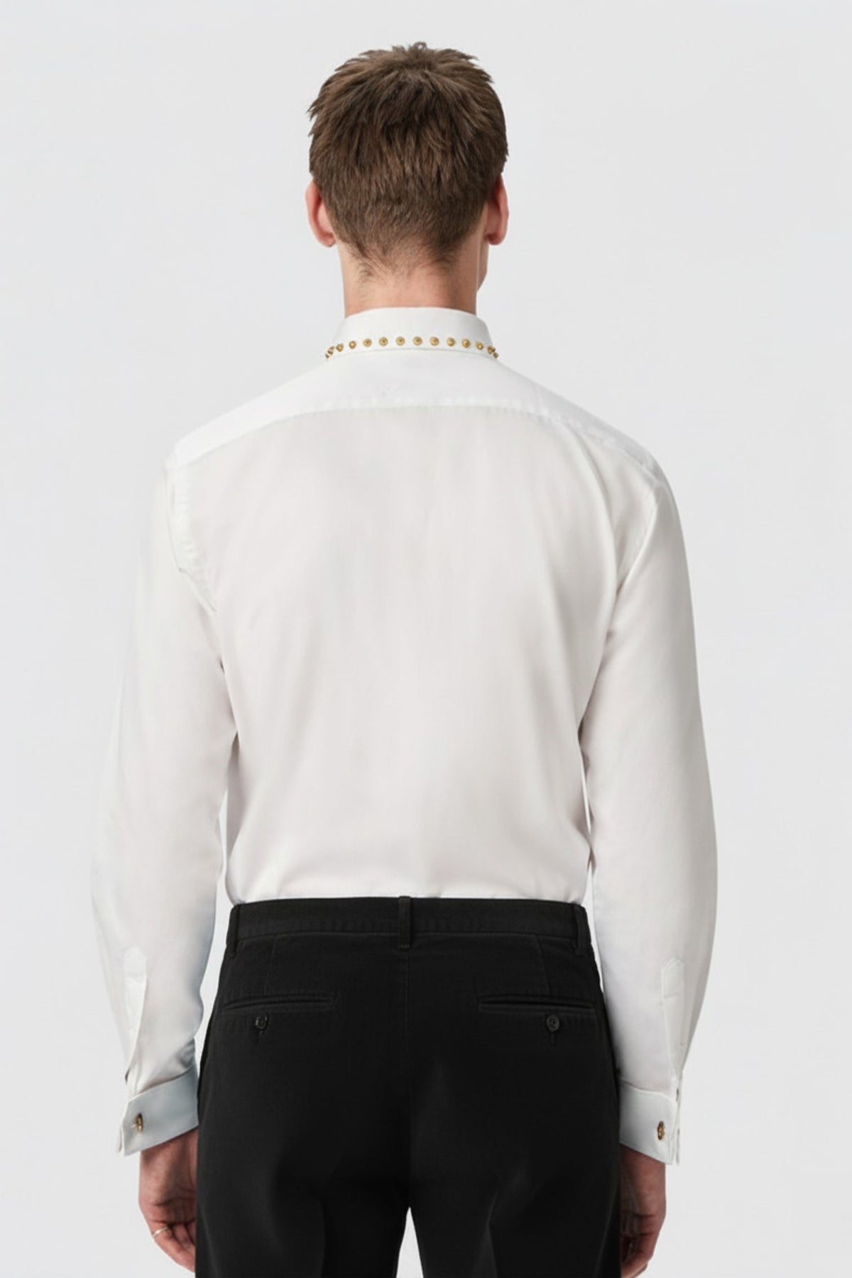 Leigh Skinny Fit White Shirt – back view | Apollo Fashions Urbanwear
