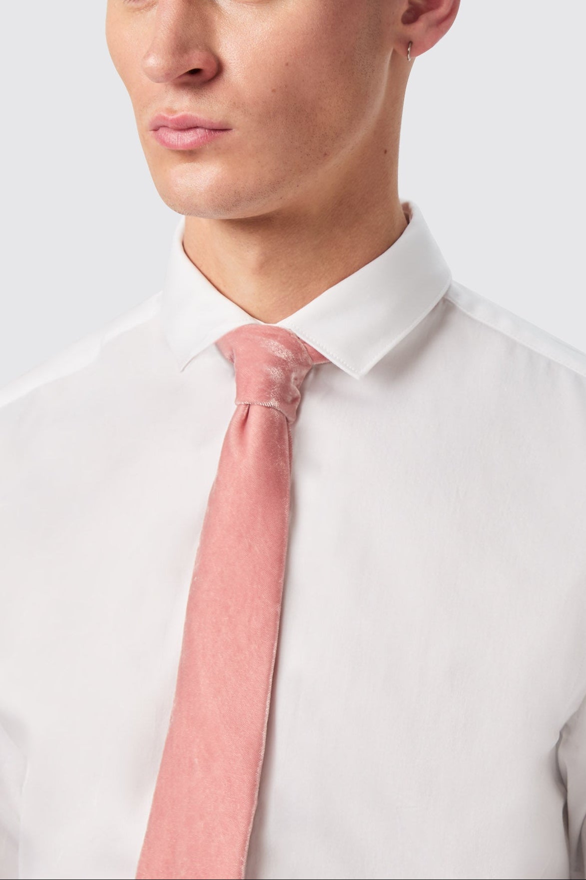 Westwood Skinny Fit White Double Cuff Cotton Shirt – front mid shot | Apollo Fashions Urbanwear